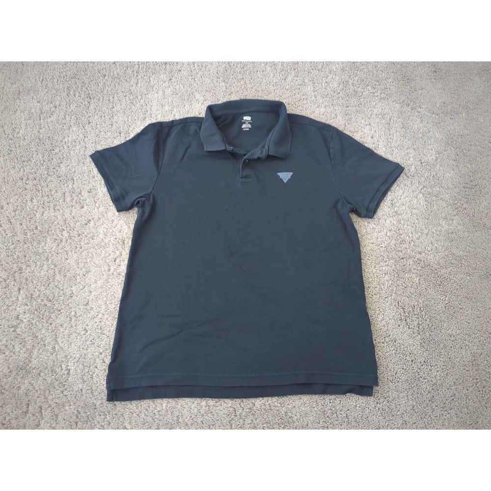 Levi's Polo Shirt Mens XL Navy Short Sleeve Logo Slim Preppy‎ Casual